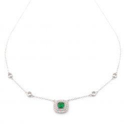 collana centrale smeraldo argento